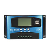 Contrôleur de charge solaire MPPT 30/40/50/60/100A avec affichage LCD Précision double régulateur de batterie de panneau solaire USB