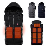 Van 9 fűtött dzsekim Tengoo Unisex három sebességgel, fűtött USB mellény sapkával, elektromos hőmérsékletű ruházat a téli kültéri meleg ruházat számára.