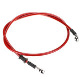 300mm-2200mm Motorcycle Braided Brake Clutch Oil Hose Line Cable Pipe Universal Red