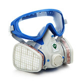 Силиконовая химическая маска и очки для полного лица с газовой комплексной краскаой Респиратор лица дыхательный аппарат для защиты от пыл