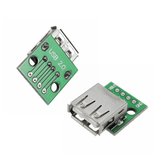 2Pcs USB 2.0 Conector Hembra a DIP 2.54mm Pin 4P Placa Adaptadora
