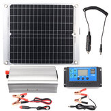Efficiente sistema di alimentazione solare Kit di pannelli solari da 40W con due porte USB Pannello solare e inverter da 2000W e controller da 10A
