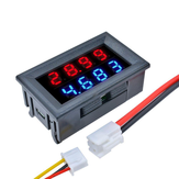 Voltmètre ampèremètre numérique mini 0.28 pouce 10A 200V DC à 3 pièces à affichage double LED à 4 chiffres 5 fils