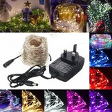 40M LED Silver Wire Fairy String Light Christmas Xmas Wedding Party Lamp 12V 