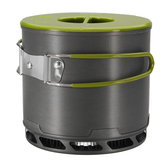 IPRee® 1.2L На открытом воздухе Теплообменник с теплообменником Кемпинг Пешеходный алюминиевый чайник Пищевая посуда 