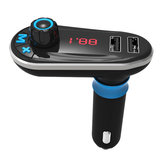 Bluetooth Car Kit Reproductor de MP3 Transmisor FM Cargador de coche dual USB Control remoto