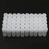 50PCS frasco para amostra pequena de plástico de 5 ml recipiente de armazenamento de tubo de ensaio para laboratório