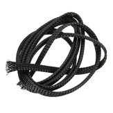 3PCS 1M Retardant Nylon Braided Sleeving 8mm Black PET Cable For 3D Printer