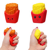 Милый Лицо Emoji Французские Картофельные Палочки Squishy 10CM Медленно Всплывающий Ремницы Подвеска Мягкая Сжимаемая Ароматная Игрушка