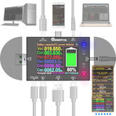 MUSTOOL UD24 5V~32V DC5.5 USB-tesztelő 2,4 hüvelykes Type-C digitális feszültségmérő árammérő Power Bank feszültségvizsgáló feszültségmérő PD gyorstöltéshez