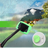 Ablak- és szélvédőtisztító készlet mikroszálas kendővel, autó üvegének tisztító kefével, levehető fogantyúval és autóüveg pucolóval