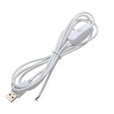 Câble d'extension de fil USB de 1,5 m à 2 broches avec interrupteur marche/arrêt pour bande lumineuse LED de couleur unique Rigid Light