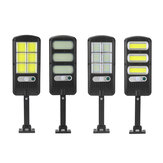 60COB/150COB/120SMD/213SMD Napenergiás utcai falilámpa PIR mozgásérzékelővel és szabályozható fényerővel, kültéri biztonsági világítás
