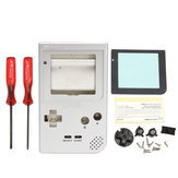 Серебряный корпус с полным корпусом Чехол, часть крышки для Gameboy Pocket GBP, полные запасные части, сменные аксессуары