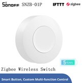 SONOFF SNZB-01P Zigbee3.0 ワイヤレススマートスイッチ カスタムボタンアクション 二方向制御 スマートシーン制御 Alexa Google Home 対応