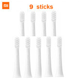 9 peças de cabeça de reposição Xiaomi Mijia T100 para escova de dentes elétrica Xiaomi Mijia T100 branca