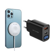 Original 
            BlitzWolf® BW-S19 20W 2-Port USB PD Charger + BlitzWolf® BW-FWC9 15W Wireless Charger PD3.0 PPS QC3.0 SCP FCP AFC Fast Charging EU Plug for iPhone 13 Mini 13 Pro Max for Samsung Galaxy Note S20 ultra Huawei Mate 40 OnePlus 8 Pro