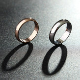 1pc Gold Silver Smooth Women Men Couple Ring Jewelry Dating Wedding Gift