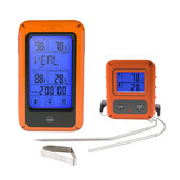 Thermomètre numérique pour viande, barbecue et four TS-TP20 avec double sonde de température et minuteur sur grand écran sans fil