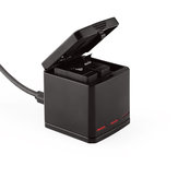 TELESIN 3-way Multi-função Bateria Carregador de armazenamento de doca de carga Caso Caixa para GoPro Hero 5 Camera