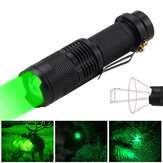 Lanterna XANES® SK68 2.0 3W zoomável com lâmpada verde, à prova d'água, luz de trabalho para visão noturna, caça e acampamento.