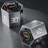 LLANO Smart Timer 6 Modi LCD Digital Stoppuhr Multifunktionales Magnetisches Elektronisches Countdown-Studien-Fitness-Kochen