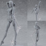 Figurine d'Action Poupée Modèle en PVC M2.0 Corps Femme Couleur Gris Archétype Figma pour Décoration