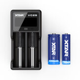XTAR VC2S 2 Slots Colorful VA LCD Screen USB Charging Battery Charger & Power Bank With  Adjustable