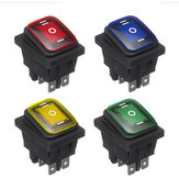 On-Off-On 6 Pin 12V Car Boat LED Light Rocker Toggle Switch Latching Waterproof