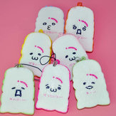 6cm Creative Simulation Colorful kawaii Toast Bread PU Squishy Toy Mobile Phone Chain bag ornaments