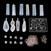 129pcs Resin Casting Mould Jewelry Pendant Making Silicone Mould Craft DIY
