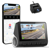 V55/V55+ 4K Dash Cam Car DVR 2160P GPS ADAS 24H Suporte de estacionamento da câmera traseira Visão noturna Prompt de voz Controle de aplicativo