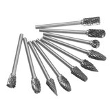 Wolike 10pcs 3mm Shank Tungsten Carbide Burr Rotary File Drill Bits Cutter