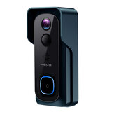 MECO ELE Ασύρματο κουδούνι Doorbell Video 1080P ασύρματη κάμερα κουδουνιού με δωρεάν κουδούνι WiFi Smart Doorbell Νυχτερινή όραση IP65 αδιάβροχο 166 ° Γωνία 2 Δρόμος ήχου Doorbell