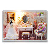 CuteRoom T-001 Love You Forever DIY Dollhouse Kit Miniature Model With Light Cover