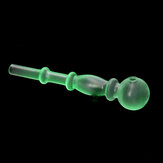 5-Zoll-Miniatur-Leuchtglaswasserpfeife, leuchtend grün, mit Halterung für Kräuter