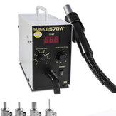 QUICK 857DW+ Adjustable Hot Air 580W Soldering Rework Station with 4Pcs Nozzles + Heater