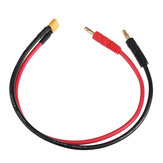 Cable de carga RJXHOBBY de 30 cm, con conector macho XT30 de 12AWG a enchufe de banana de 4 mm