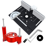 Elevador de roteador de precisão em alumínio, inserção de mesa de roteador, conjunto de elevação de roteador de madeira para mesas de trabalho ferramenta DIY