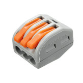 Excellway® ET25 3-polige Federklemmenleiste, 10 Stück, elektrische Kabelverbinder