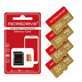بطاقة ذاكرة Microdrive CLASS10 عالية السرعة، سعة 32GB 64GB 128GB 256GB بطاقة ميكرو أس دي فلاش كارت سمارت كارت لتسجيل القيادة والهواتف الكاميرا