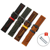 Bakeey 18/20/22/24mm Width Universal First-Layer Genuine Leather Watch Band Strap Replacement for Samsung Galaxy Watch 3