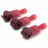 Excellway® TC01 50 stuks Rode Snelle draad Aansluitklem en Mannelijke Spade Connector Set