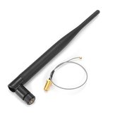 3pcs 2.4GHz 6dBi 50ohm Wireless Wifi Omni Copper Dipole Antenna SMA To IPEX For Monitoring Router