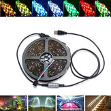 0.5/1/2/3/4/5M USB Su Geçirmez RGB SMD5050 LED Şerit Işık Barı TV Arkaplan Aydınlatma Lambası Kiti DC5V