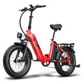 [EU DIRECT] FAFREES FF20 Polar Elektrikli Bisiklet 500W Motor 48V 10.4AH*2 Çift Batarya 20x4.0inch Yağlı Lastik 140-160KM Maksimum Mesafe 150KG Maksimum Yük Katlanabilir Elektrikli Bisiklet
