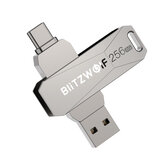 BlitzWolf BW-UPC2 256GB USB Schijf 2 in 1 Type-C USB3.0 Flash Drive Ultrasnelle Overdracht 360° Rotatie Zink Legering 256GB Ondersteuning OTG Pendrive