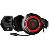 PLEXTONE G600 Gaming Kabelgebundener dynamischer Kopfhörer + GameDAC Verstärker Stereo Bass LED Mit einziehbarem Mikrofon