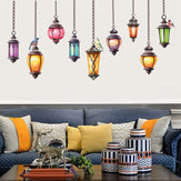 Pegatinas decorativas removibles de PVC para decoración del hogar Miico Creative Colorido Exotica Lámparas de techo