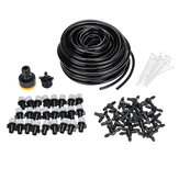 Adjustable Misting Cooling Irrigation System Kit Tubing Hose 20M with 25 Nozzles